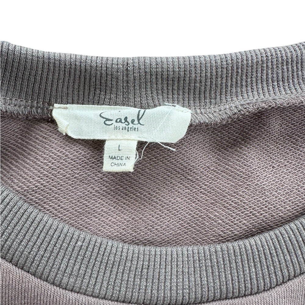 Easel Short Sleeve Colorblock patchwork sweatshir… - image 4